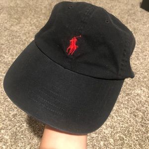 Black Polo Ralph Lauren Cotton Chino Baseball Cap